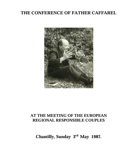 Conference of Father Caffarel Conference of Father Caffarel